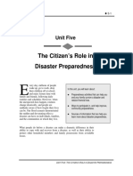 The Citizen's Role in Disaster Preparedness: Unit Five