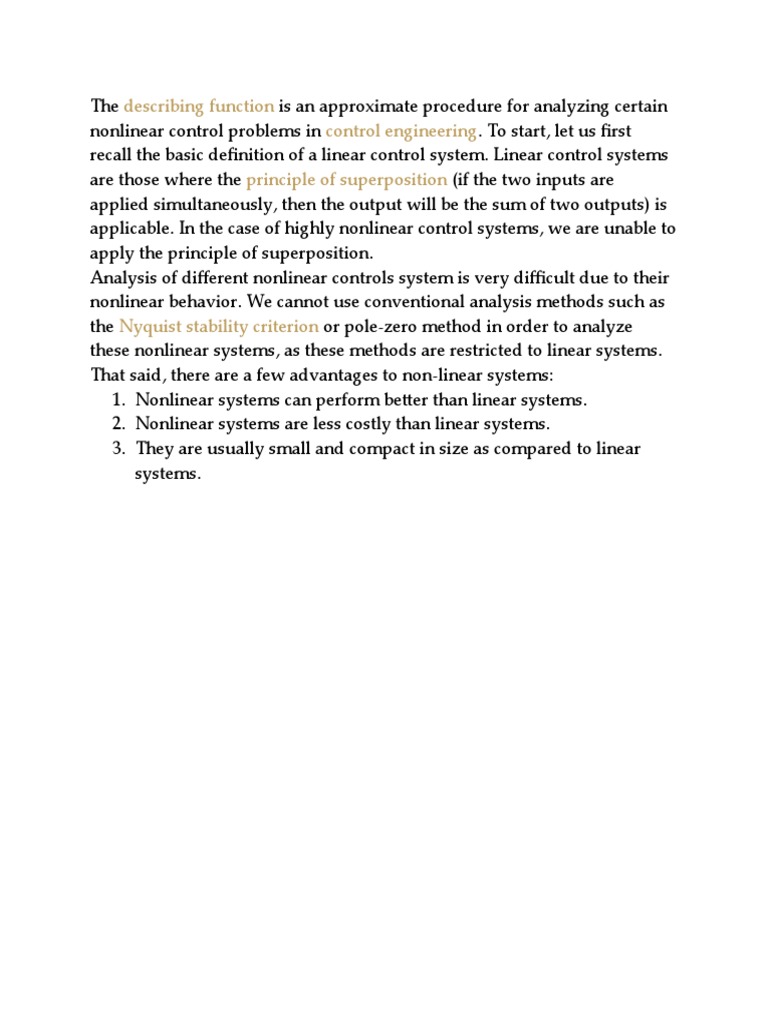 Nonlinear Control Systems Analysis Guide | PDF | Technology & Engineering