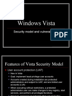 Windows Vista: Security Model and Vulnerabilities