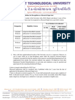 Guidelines For Recognition As A Research Supervisor (W.e.f 04-10-2019) - 701075 PDF