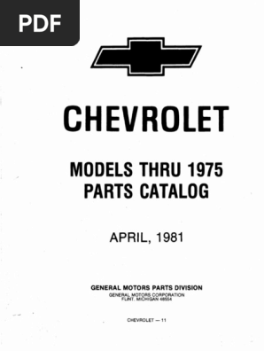 Chevrolet Parts Manual 1968-1975 PDF | PDF | Chevrolet | Industries