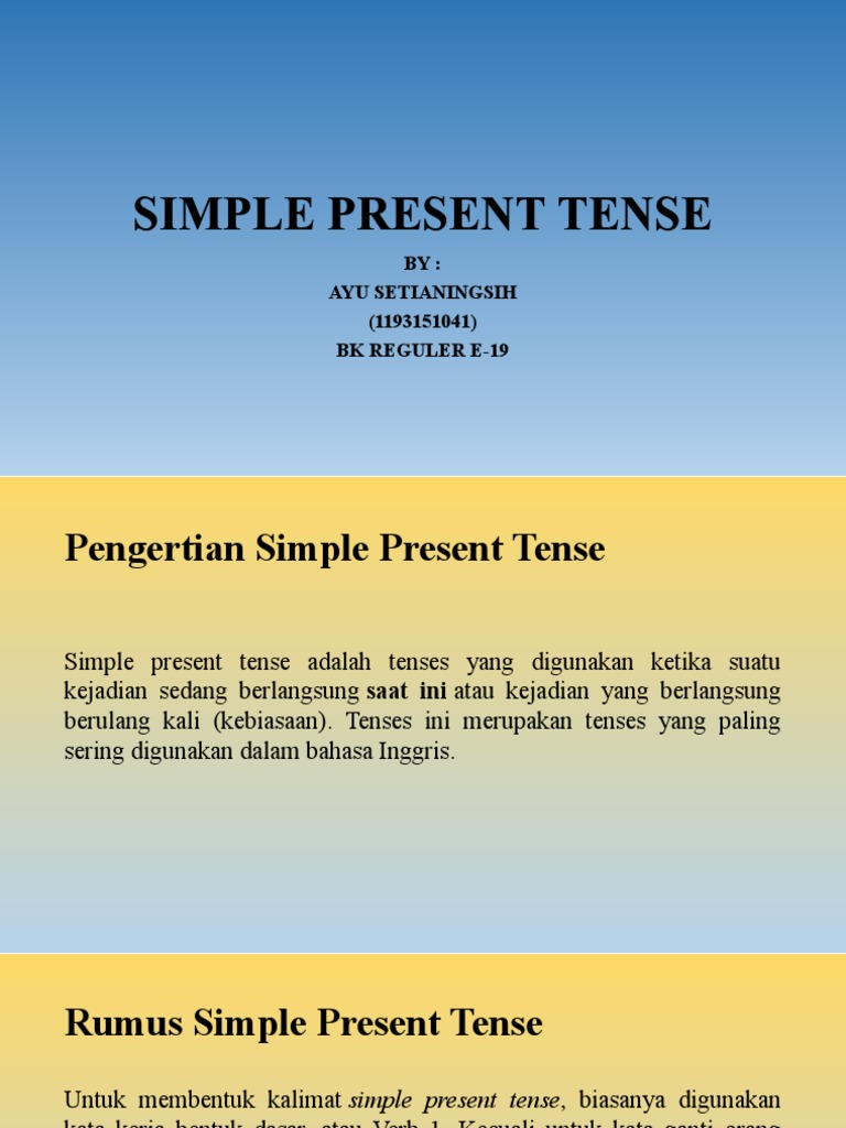 Simple Present Tense | PDF