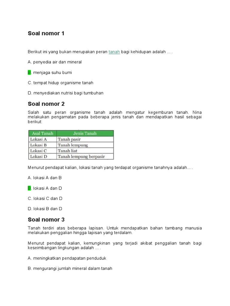 Berikut ini yang bukan merupakan peran tanah bagi kehidupan adalah