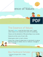 The Essence of Values: Presented by Group 1