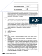 Change Control Management SOP PDF