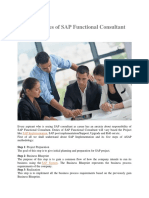 Major Duties of SAP Functional Consultan PDF