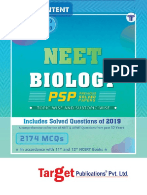 Sample Pdf Of Neet Ug Biology Previous 32 Years Chapterwise Solved Question Papers Psp Book Taxonomy Biology Genus