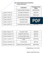 Jadwal Promkes