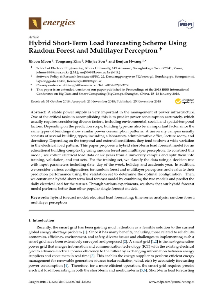 Energies 11 03283 PDF | PDF | Machine Learning | Smart Grid
