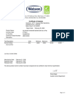 Certificate of Analysis COA022195