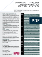 Project Management OF Complex Systems: EM/SDOE 612