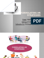 Formulating HR Strategies