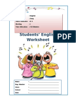 Students' English Worksheet