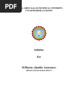 Quality Assurance (Effective From The Session - 2016-17) PDF