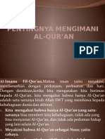 Pentingnya Mengimani Al-Qur'an