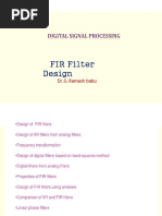 FIR Filter Design: Dr.G.Ramesh Babu