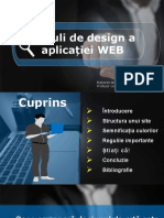 Reguli de Design A Aplicației WEB