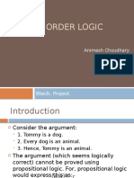 First Order Logic: Btech. Project