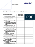 Canteen - Audit - Check List