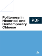Daniel Z. Kadar, Yuling Pan - Politeness in Historical and Contemporary Chinese (2011) PDF
