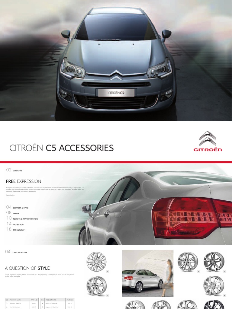 Citroën C5 Accessories PDF Wheeled Vehicles Automotive Industry