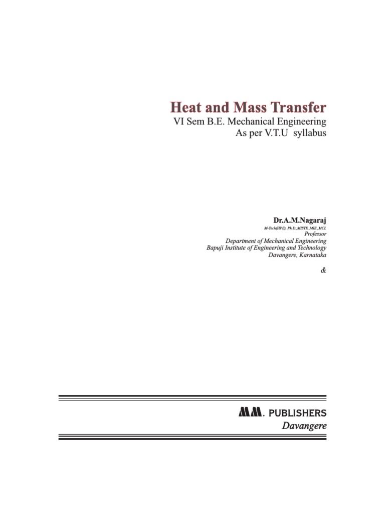 Heat Transfer Vtu PDF PDF Thermal Conduction Boundary Layer