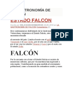 La Gastronomía de Falcon