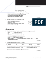 Vocabulary: 1 Read The Sentences. Circle The Correct Word