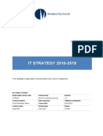 IT STRATEGY 2016-2019: Policy ID No: DCS38-CL