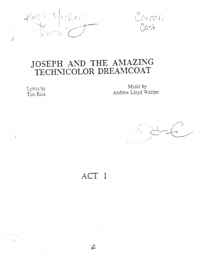 Partitura. JOSEPH AND THE AMAZING TECHNICOLOR DREAMCOAT  ABRIDGED VOCAL Score 9780793508938 - View #11