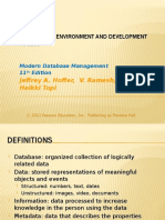 The Database Environment and Development Process