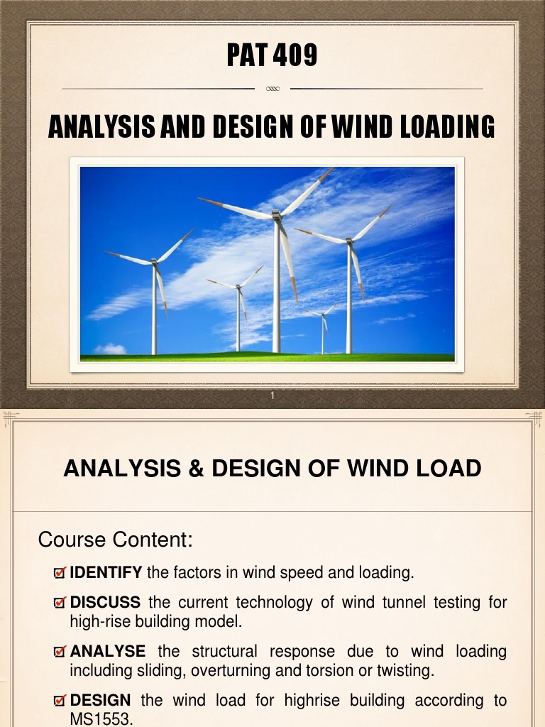 Lecture 1a Analysis and Design of Wind Loading PDF | PDF | Structural ...