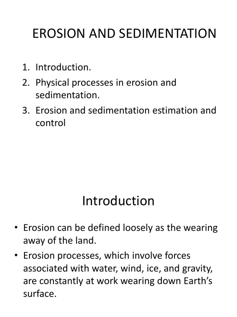 Erosion Sedimentation-Idp2014 | PDF | Erosion | Sediment