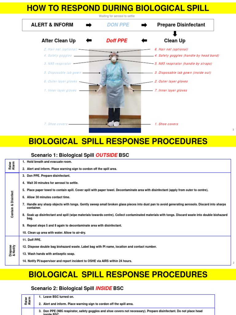 Biological Spill Response Guide | PDF | Safety | Prevention