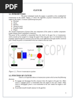 Clutch: The Power Developed Inside The Engine Is Available at The Crankshaft For