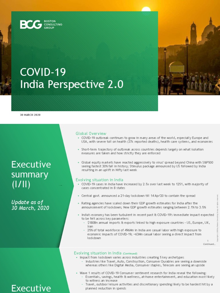India Perspective COVID 19 PDF | PDF | The United States | Economies