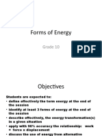Forms of Energy: Grade 10
