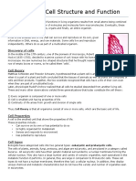 Cell structure and function reading materials M2