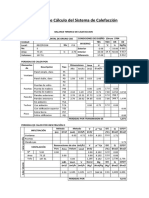 Memoria de Cálculo Del Sistema de Calefacción General