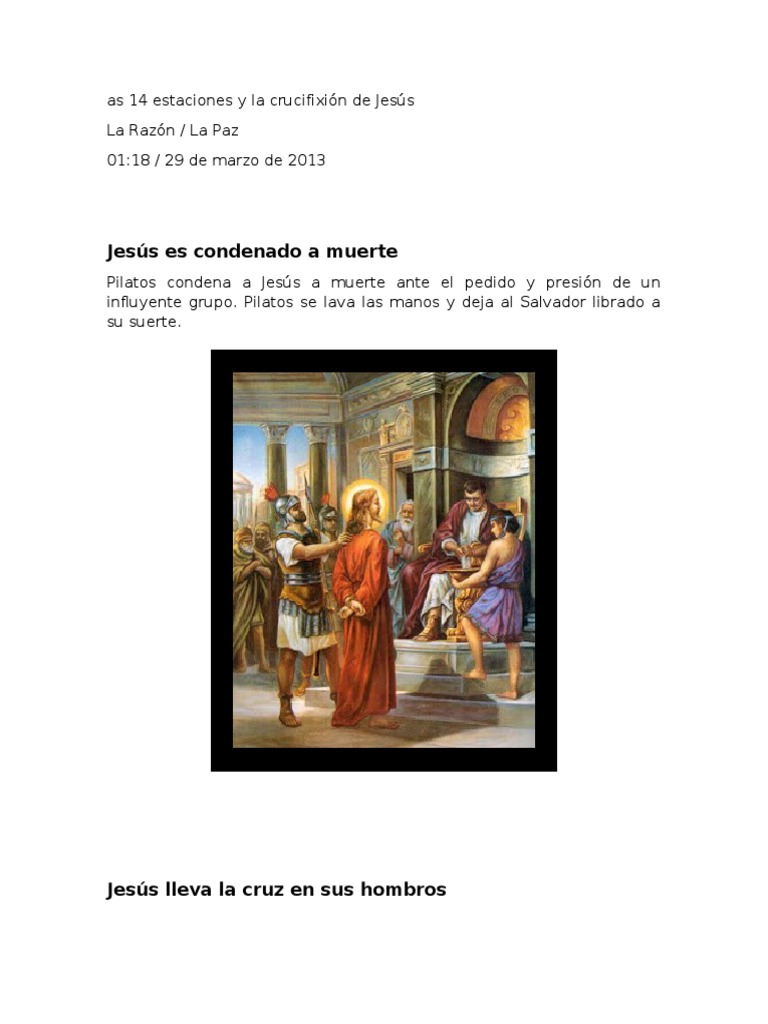 La crucifixión y muerte de Jesús | PDF | Crucifixion de jesus | Jesús