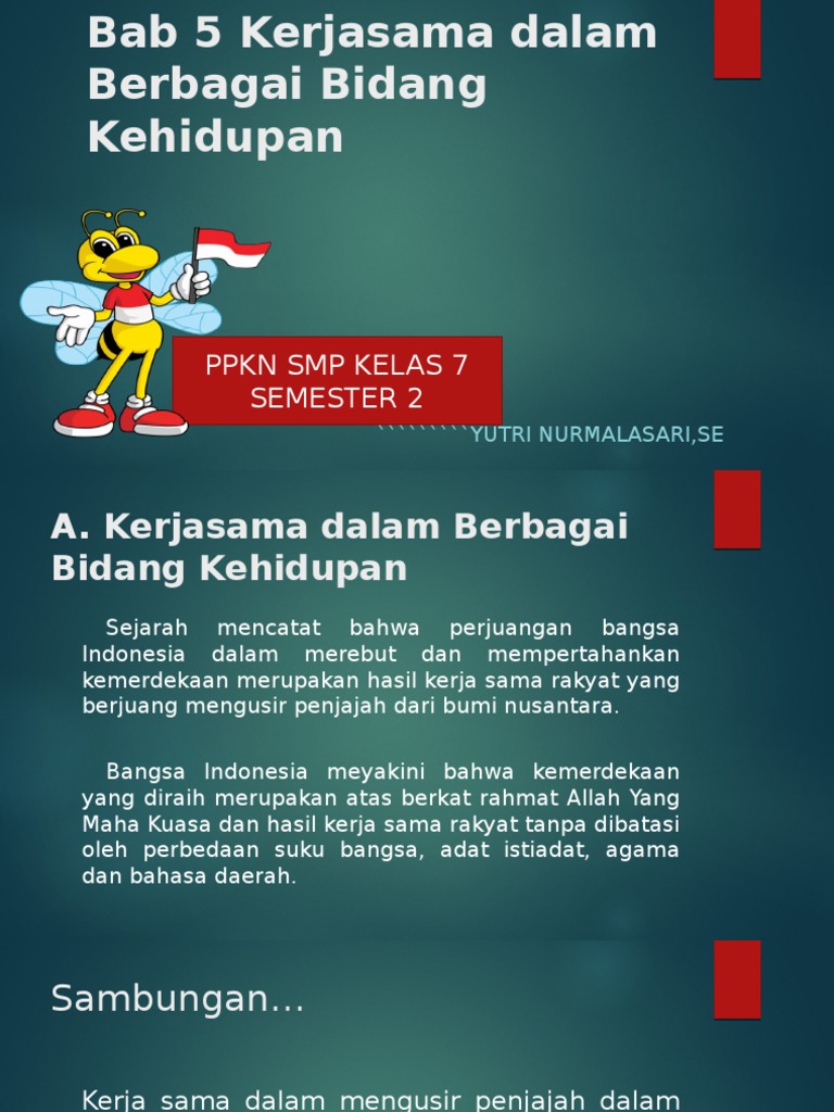 Bab 5 Kerjasama Dalam Berbagai Bidang Kehidupan Pdf