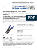 Las Cizallas en La Industria Metalmecánica