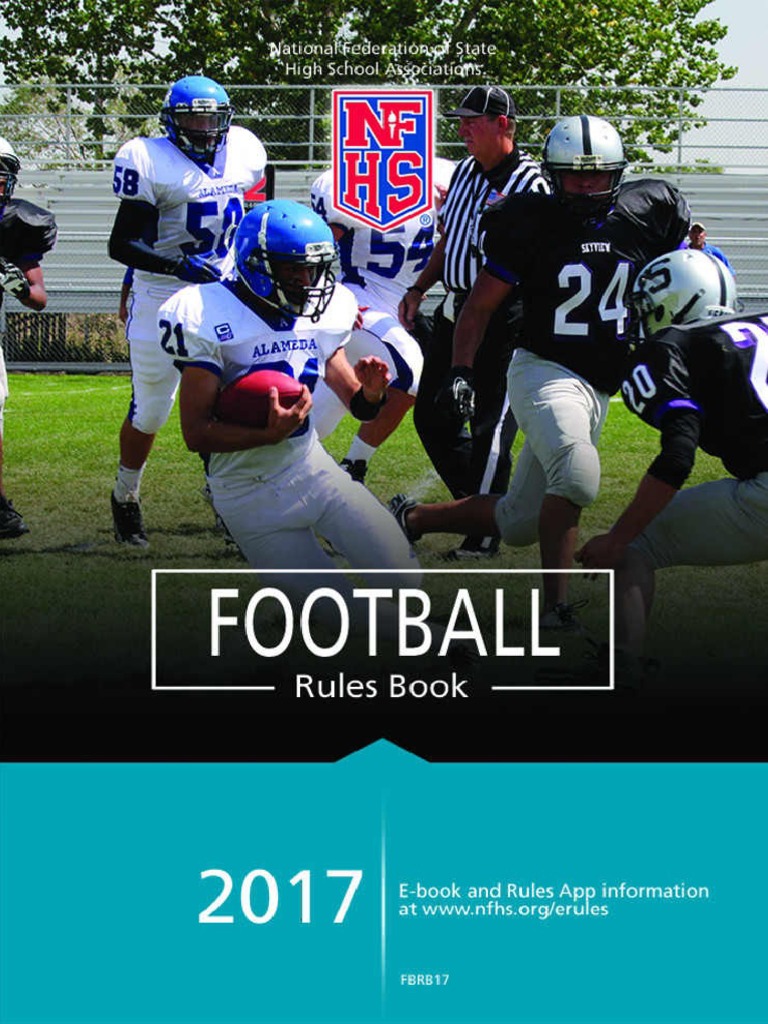 2017 NFHS Football Rules Book PDF Shoe Sports