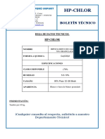 Ficha Tecnica Del Hipoclorito de Calcio Al 70% PDF