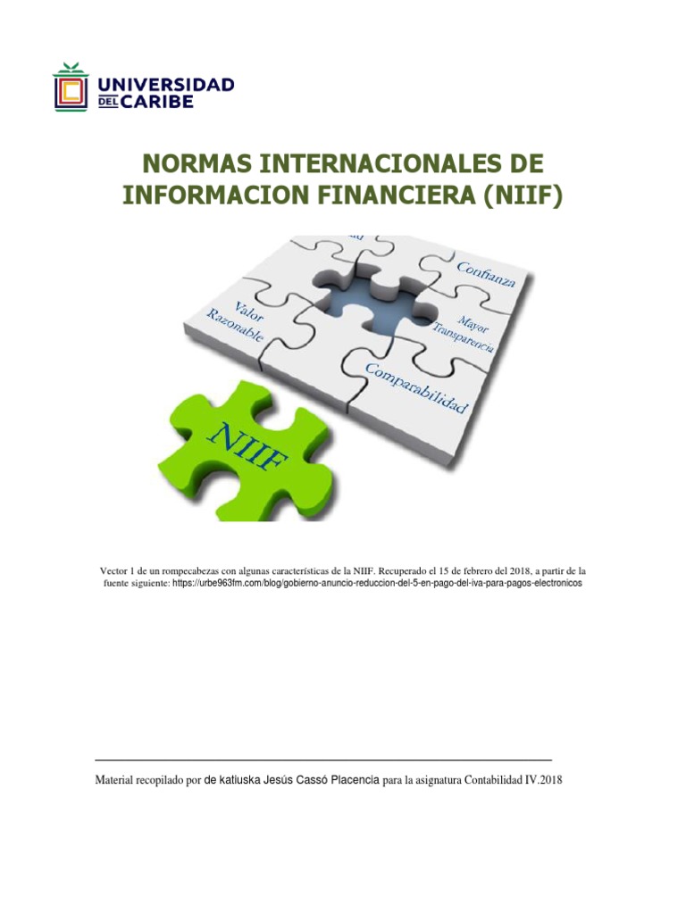 Normas Internacionales de Información Financiera NIIF. 2018 | PDF ...