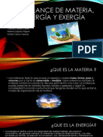 Balance de Materia Energia y Exergia PDF