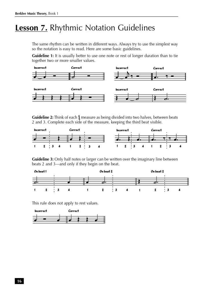 Pages From Berklee Music Theory 1 PDF Parts Per Notation Rhythm