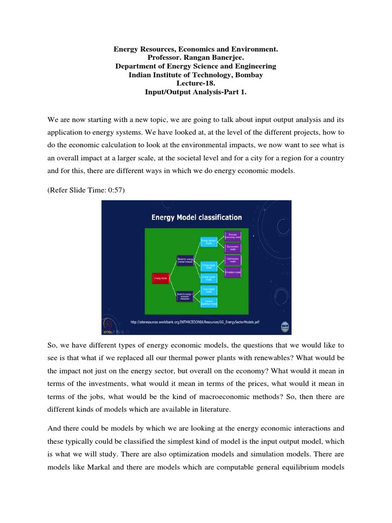 An Introduction to Input-Output Analysis and its Application to Energy ...