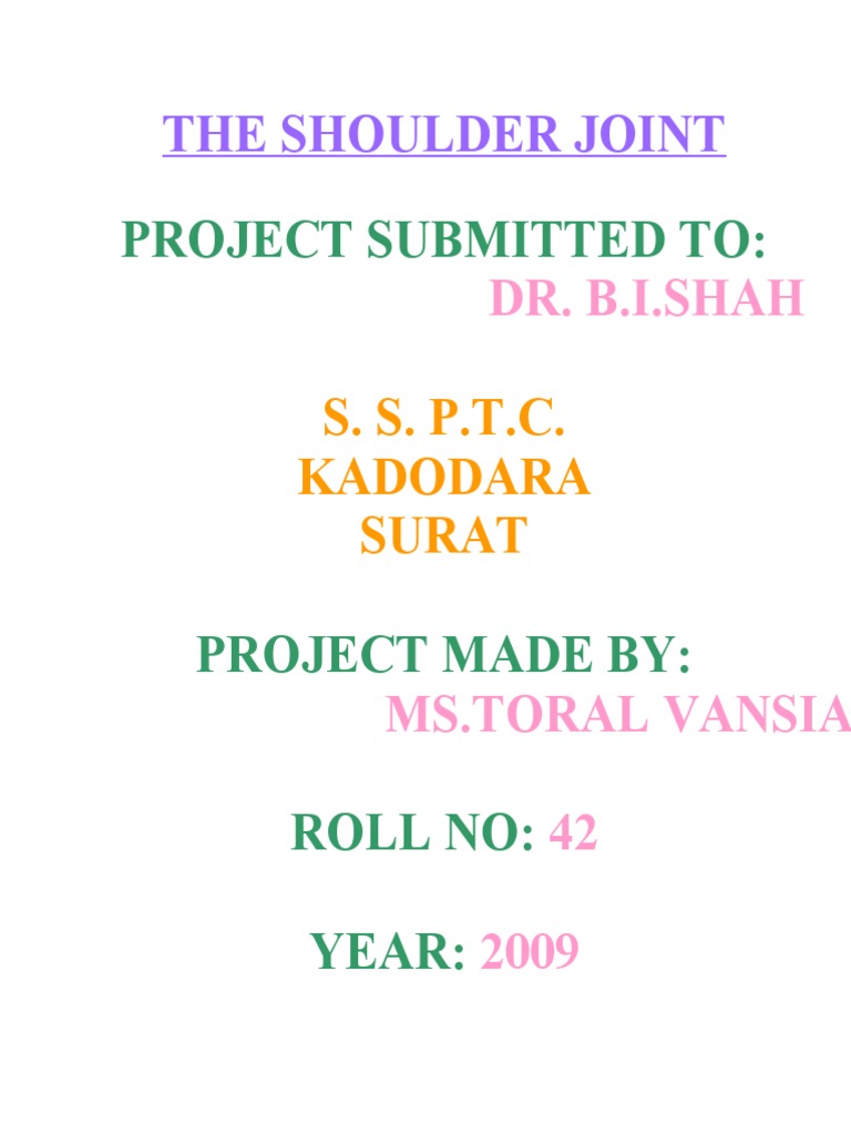 The Shoulder Joint | PDF | Shoulder | Soft Tissue