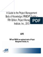 A Guide To The Project Management Body of Knowledge (PMBOK Fifth Edition, Project Management Institute, Inc., 2013